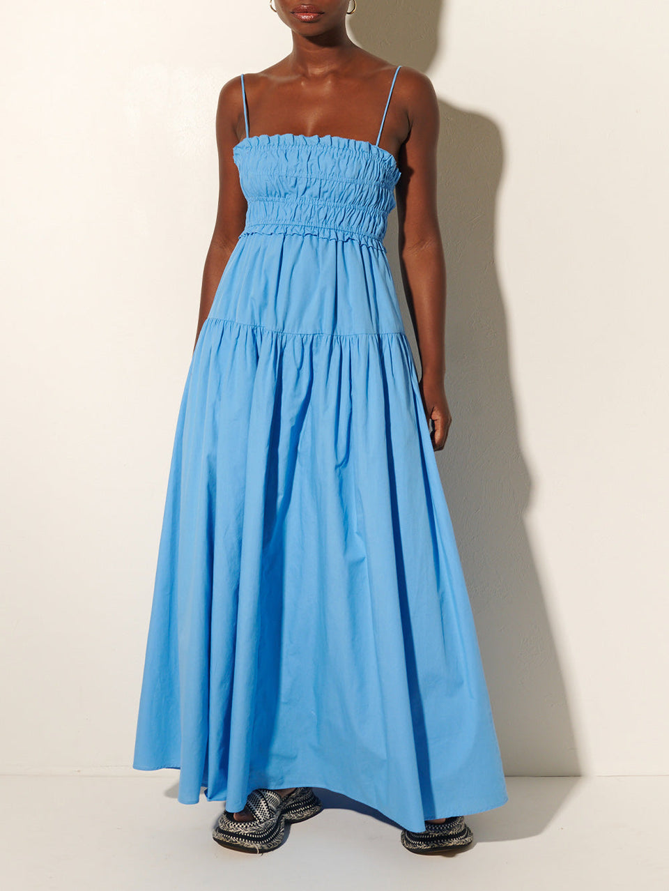 Oasis Maxi Dress KIVARI | Model wears blue maxi dress