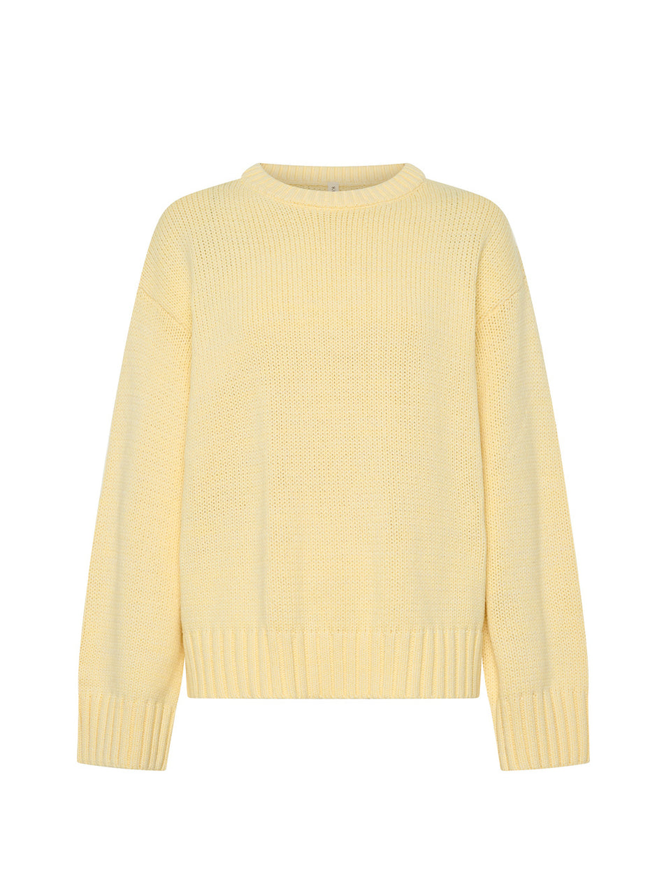 Light yellow sweater on a white background