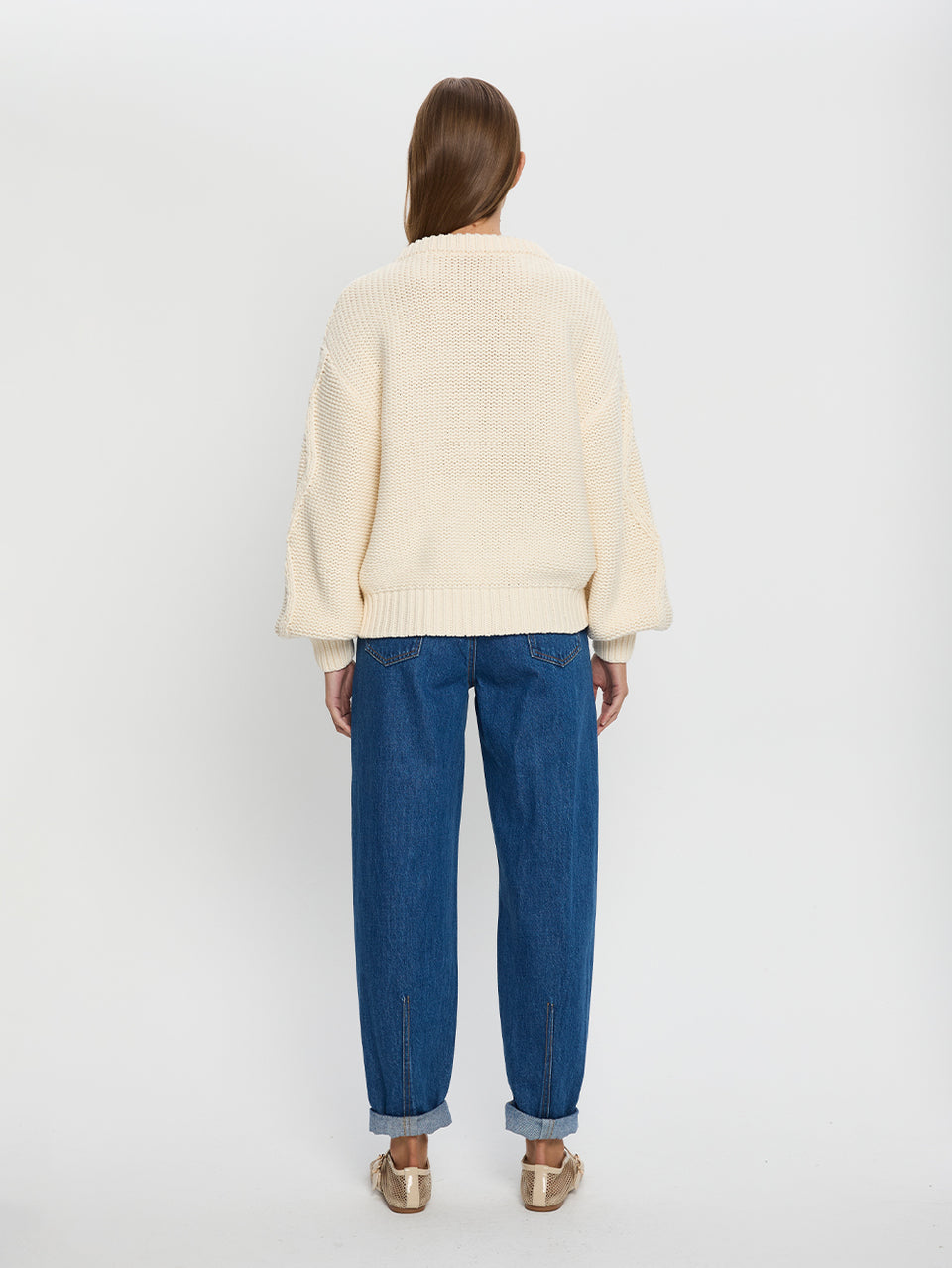 Olesia Knit Sweater - Cream