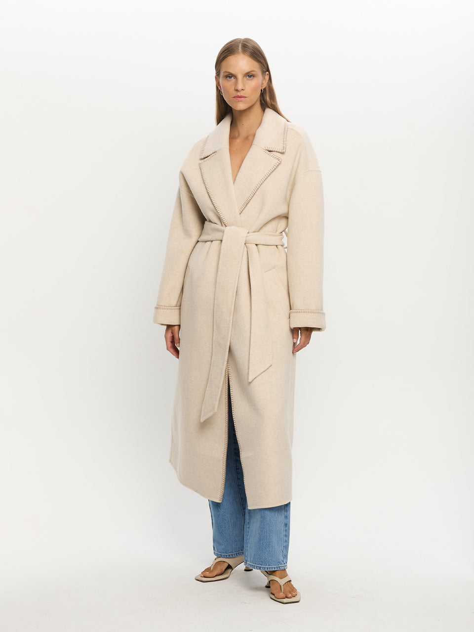 Raegan Coat Oat Front 01