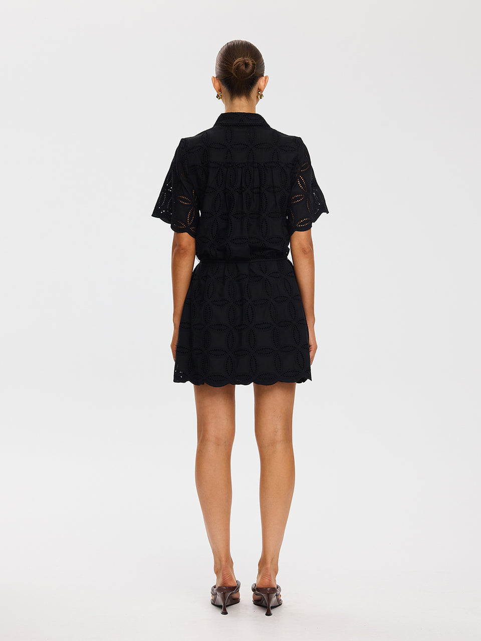 black shirt dress australia ARABELLA Black Lantern Sleeve Midi Shirt Dress