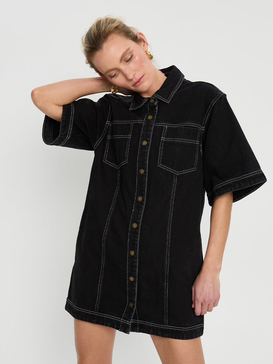 kivari denim dress Evie Denim Dress