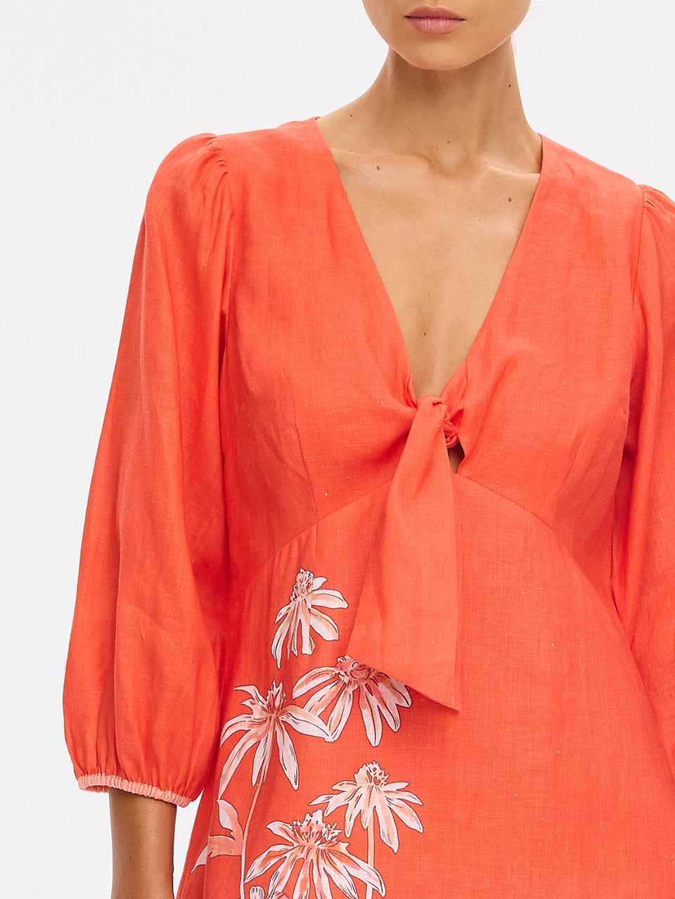 Ruby Tie Front Mini Dress