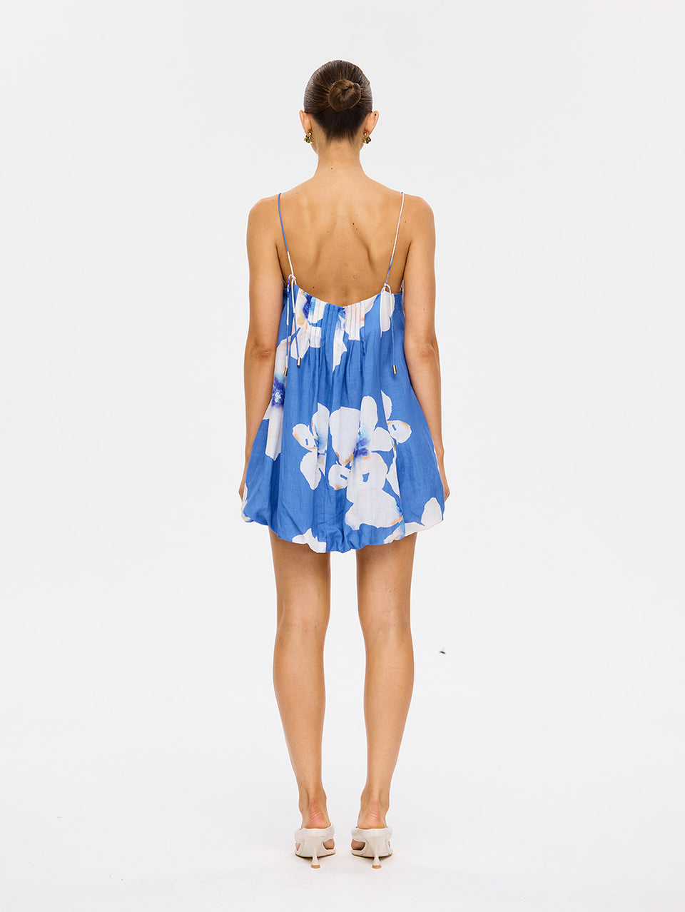 SD316BLU_Rowena Bubble Mini Dress_Blue_3