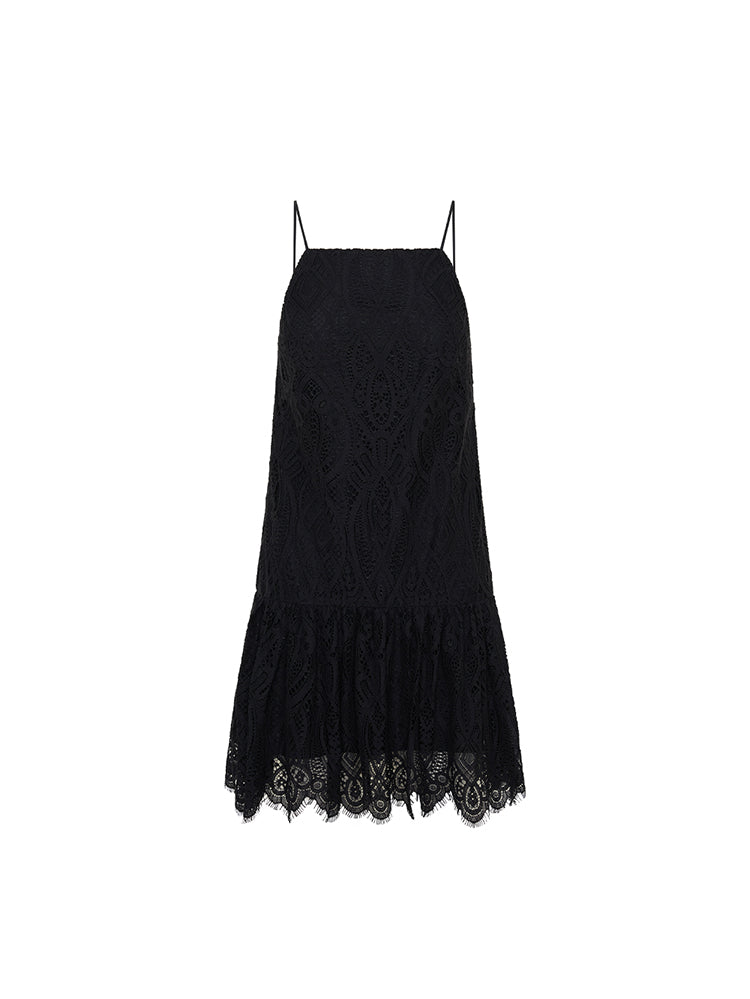SD394BLK-Soho-Lace-Drop-Waist-Mini-Dress-Black-GHOST