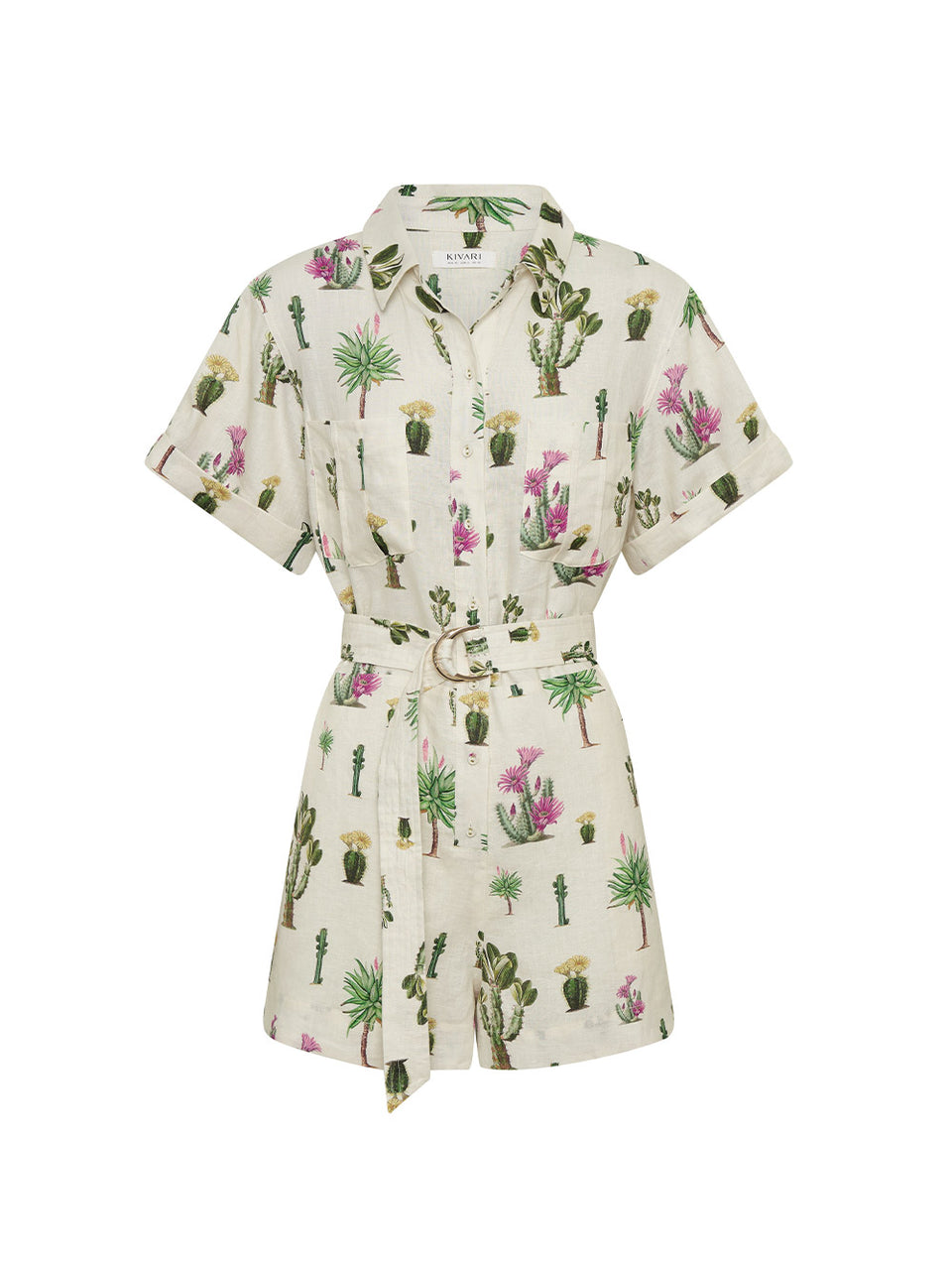 Saguaro Playsuit KIVARI | Cactus print playsuit