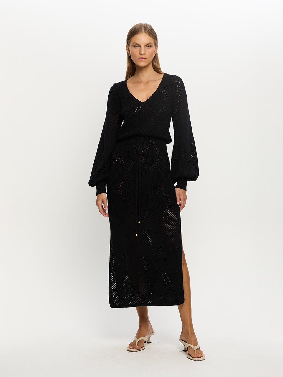 Samara Knit Dress - Black | Knitted Midi Dress | KIVARI Samara Knit Dress - Black | Knitted Midi Dress | KIVARI