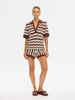 Sarah Knit Polo Top