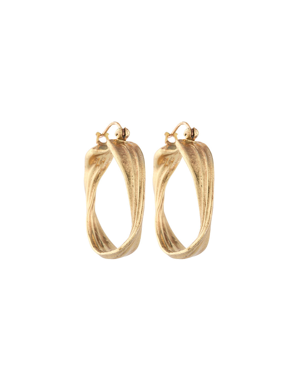 Serendipity Hoop Earrings KIVARI | Gold twisted hoop earrings