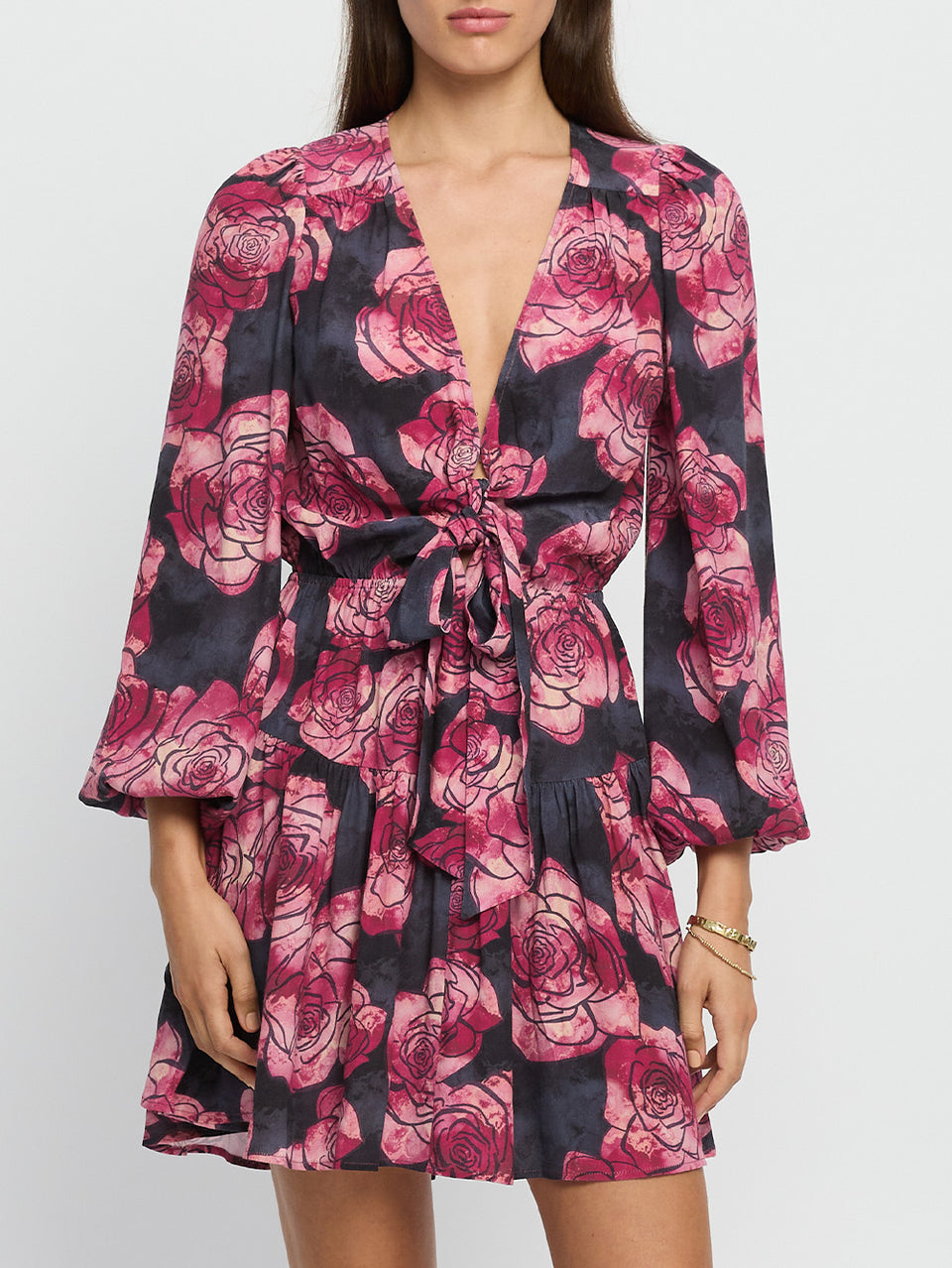 Shia Tie Front Mini Dress