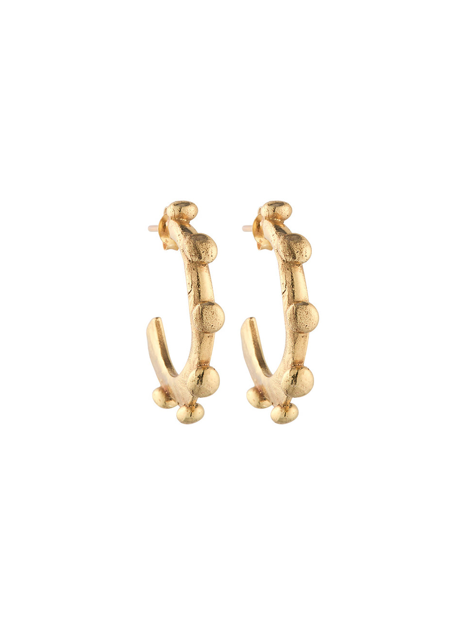 Solita Earrings Small KIVARI | Gold hoops with droplets