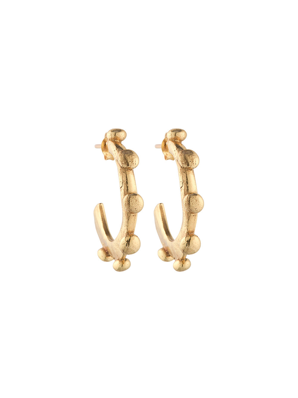 Solita Earrings Small KIVARI | Gold hoops with droplets