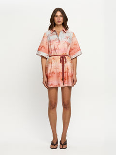 Sunset Shirt Mini Dress