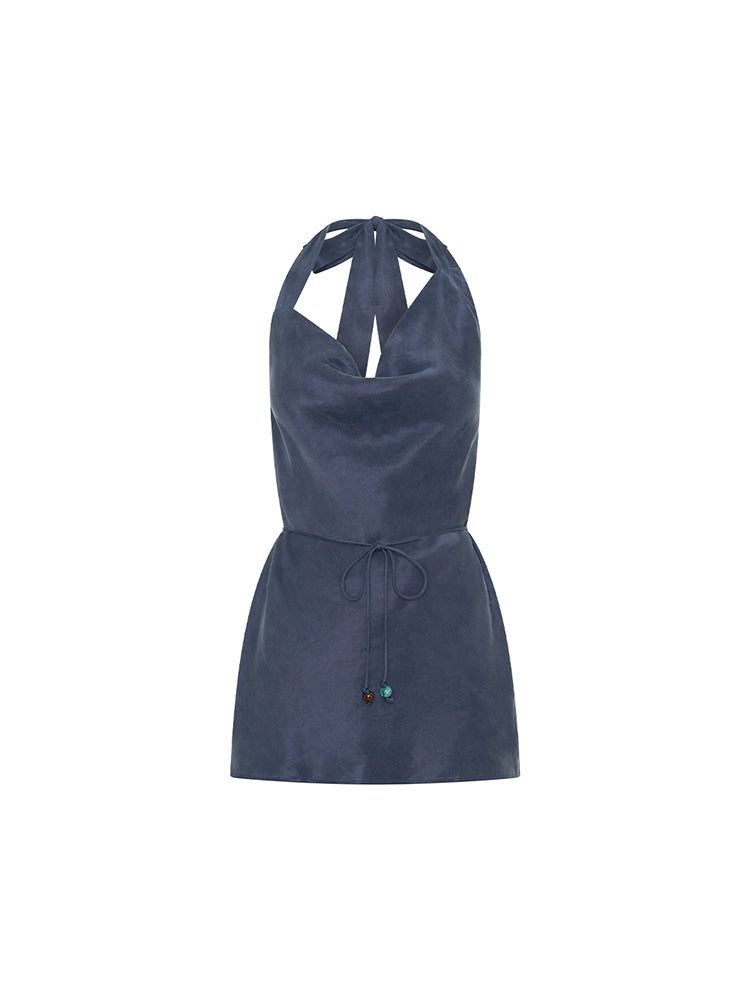 T316PET_Etta Halter Top_Petrol_GHOST