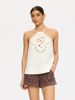Zafira Embroidery Halter Top