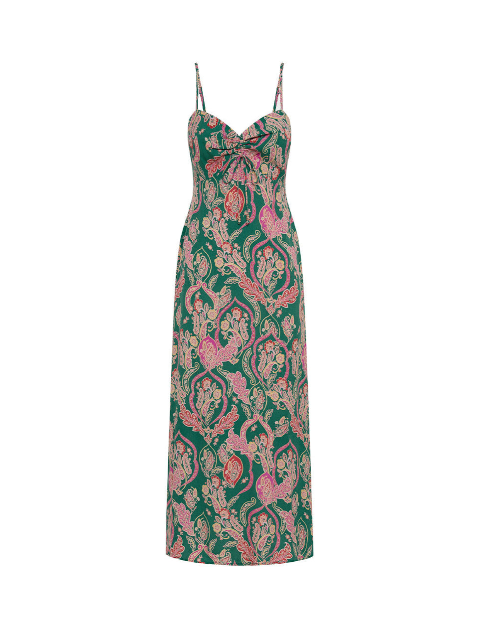 KIVARI Talitha Midi Dress | Green and Pink Midi Dress