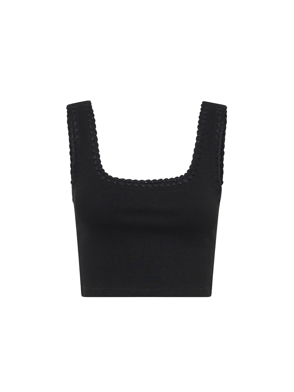 Tallulah Crop Tank Black KIVARI | Black crop tank top