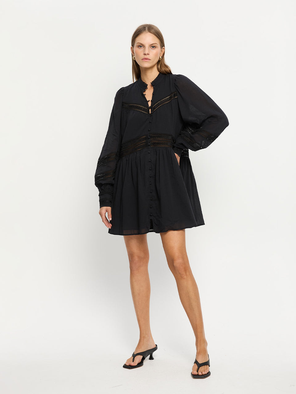 Tana Mini Dress Black Front 01