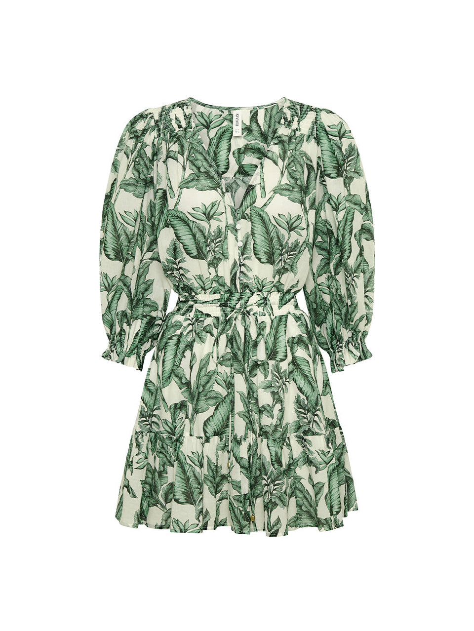 Tropico Mini Dress KIVARI | Palm leaf printed mini dress