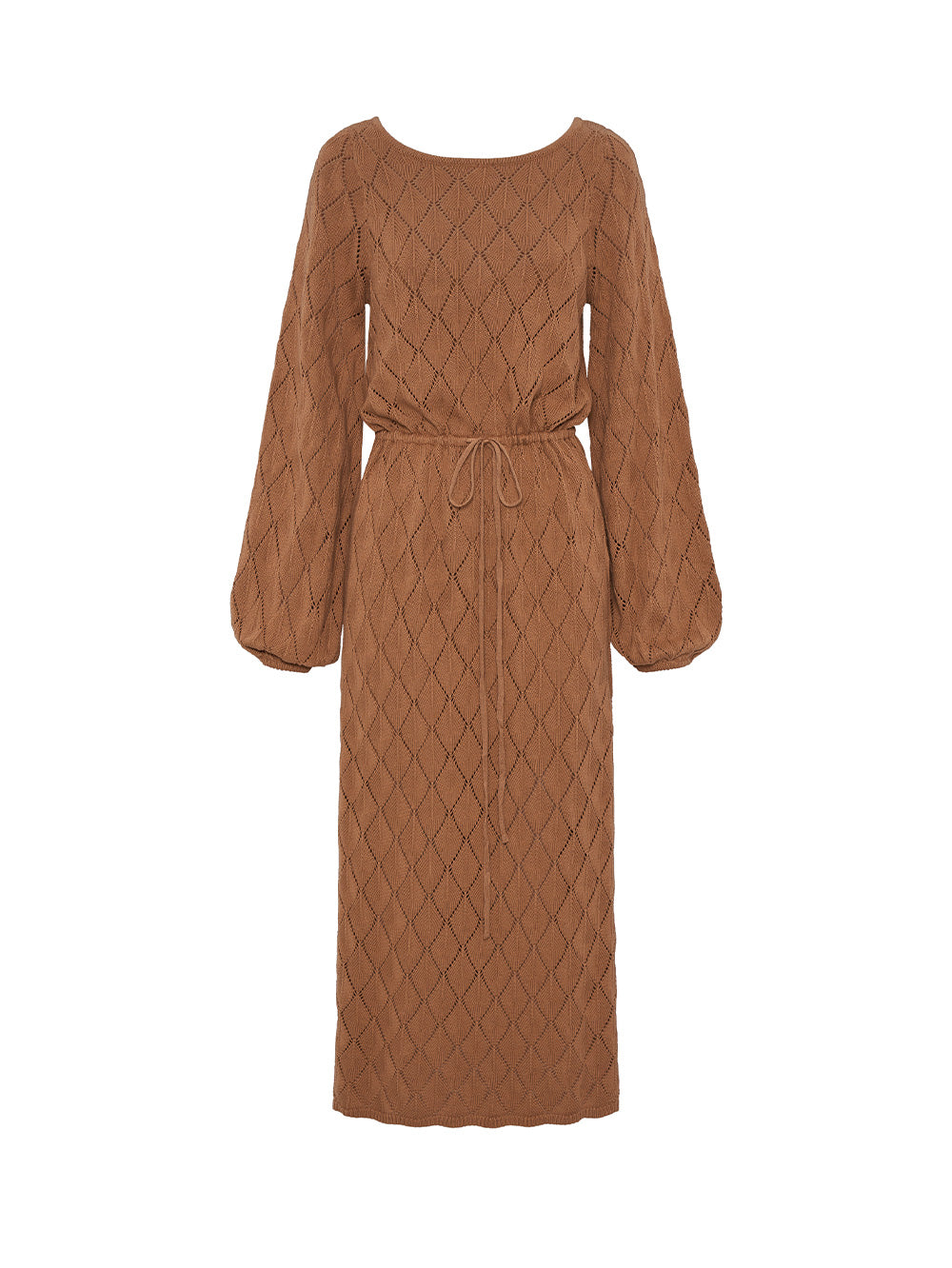Claudia Knit Dress Cinnamon Brown Knit Dress KIVARI