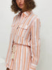 KIVARI Mae Short | Video of Model wearing Pink and orange striped shirt and short set